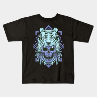 Tiger Head Skull V.4 Kids T-Shirt